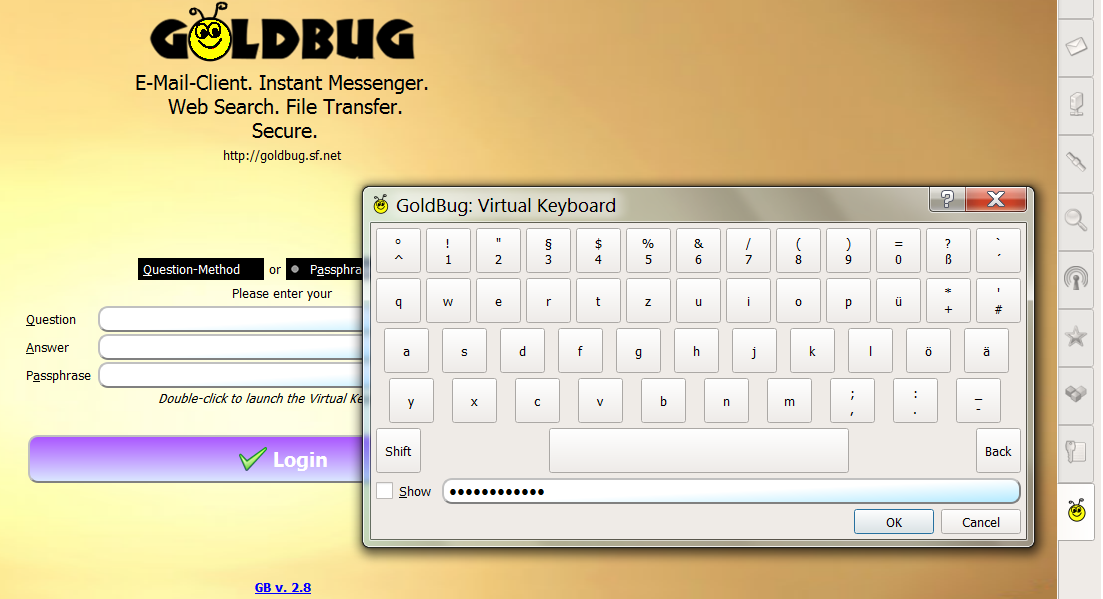 Abbildung: Virtuelles Keyboard